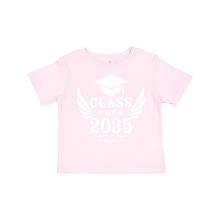 Inktastic Class of 2035 with Graduation Cap and Wings Gift Toddler Boy or Toddler Girl T-Shirt