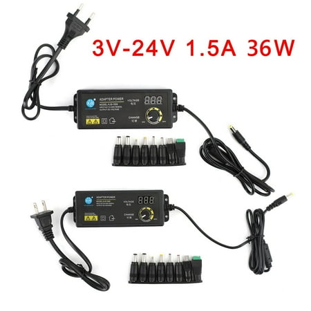 AC/DC 3V-24V Electrical Power Supply Adapter Charger Voltage Adjustable 1.5A 
AC/DC 3V-24V Electrical Power Supply Adapter Charger Voltage Adjustable 1.5A