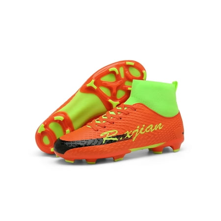 Daeful Men Football Shoes Professional Soccer Cleats Ground Athletic Sneakers Lace Up Spikes Training Shoe Youth Slip Resistant Orange Lemon Green 11
Daeful Men Football Shoes Professional Soccer Cleats Ground Athletic Sneakers Lace Up Spikes Training Shoe Youth Slip Resistant Orange Lemon Green 11