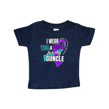 Inktastic Suicide Prevention I Wear Teal and Purple for My Guncle Gift Baby Boy or Baby Girl T-Shirt
Inktastic Suicide Prevention I Wear Teal and Purple for My Guncle Gift Baby Boy or Baby Girl T-Shirt