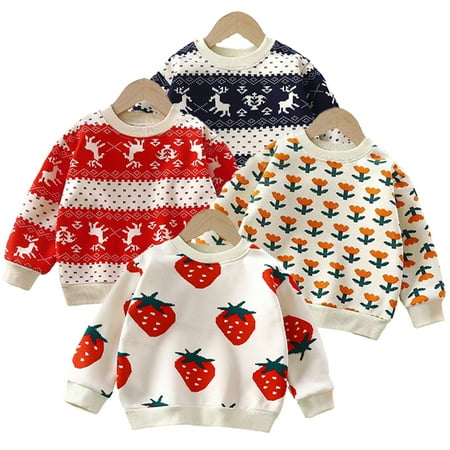 Esaierr Kids Girls Boys Warm Sweatshirt Baby Newborn Cotton Crewneck Winter Sweatshirt Clothes for Toddler 9M-12Y
Esaierr Kids Girls Boys Warm Sweatshirt Baby Newborn Cotton Crewneck Winter Sweatshirt Clothes for Toddler 9M-12Y