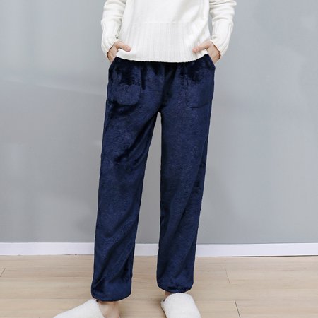 Women s Warm Winter Sleepwear Womens Solid Flannel Pajama Pants