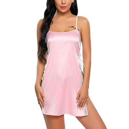 Eyicmarn Women Sexy Lingerie Sleeveless Pure Color Sling Lace Dress Split Sleepwear Babydoll Nightdress
Eyicmarn Women Sexy Lingerie Sleeveless Pure Color Sling Lace Dress Split Sleepwear Babydoll Nightdress