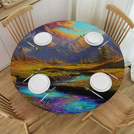 FUMJ Mountains Stream Round Tablecloth for Picnic Dining Kitchen Farmhouse - 100% Polyester Fiber 31 -35
FUMJ Mountains Stream Round Tablecloth for Picnic Dining Kitchen Farmhouse - 100% Polyester Fiber 31 -35