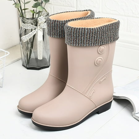 Mid Calf Rain Boots Women S Warm Winter Anti-Slip Snow Boots Going Out Pvc Rubber Shoes Garden Shoes
Mid Calf Rain Boots Women S Warm Winter Anti-Slip Snow Boots Going Out Pvc Rubber Shoes Garden Shoes