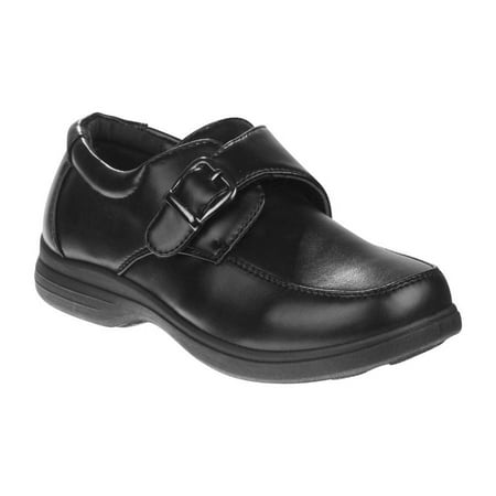 Josmo Boys Tween Slip-on Comfort School Shoes with buckle detail - Black 2