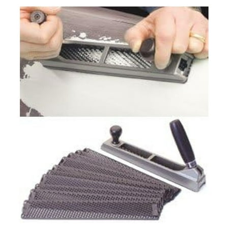 Rotating Body Rasp Holder With Wooden Handles For Holding Plastic Body Fillers Rasps Flat Or Half Round Blades 10 in. Long And 1-5/8 in. Wide
Rotating Body Rasp Holder With Wooden Handles For Holding Plastic Body Fillers Rasps Flat Or Half Round Blades 10 in. Long And 1-5/8 in. Wide