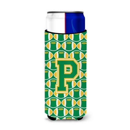 Carolines Treasures CJ1069-PMUK Letter P Football Green and Gold Ultra Beverage Insulators for slim cans Slim Can
Carolines Treasures CJ1069-PMUK Letter P Football Green and Gold Ultra Beverage Insulators for slim cans Slim Can