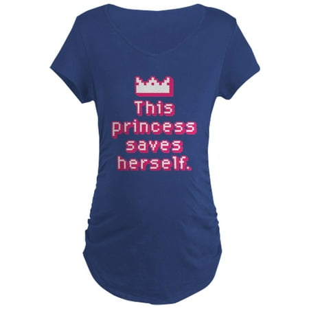CafePress - This Princess Saves Herself Maternity T Shirt - Maternity Dark T-Shirt