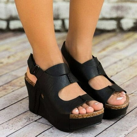 PhoneSoap Ladies Shoes Open Toe Breathable Beach Sandals Casual Solid Color Wedges Shoes Black
PhoneSoap Ladies Shoes Open Toe Breathable Beach Sandals Casual Solid Color Wedges Shoes Black
