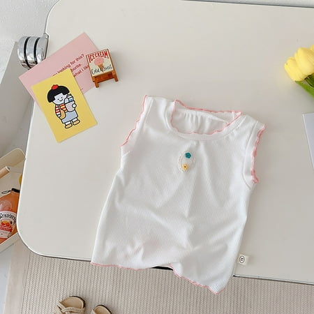 Aayomet Girls Summer Wooden Ear Rimmed Vest Floral Pattern Ribbed Top For 0 To 6 Years Baby Girl Rompers White 6-12 Months
Aayomet Girls Summer Wooden Ear Rimmed Vest Floral Pattern Ribbed Top For 0 To 6 Years Baby Girl Rompers White 6-12 Months
