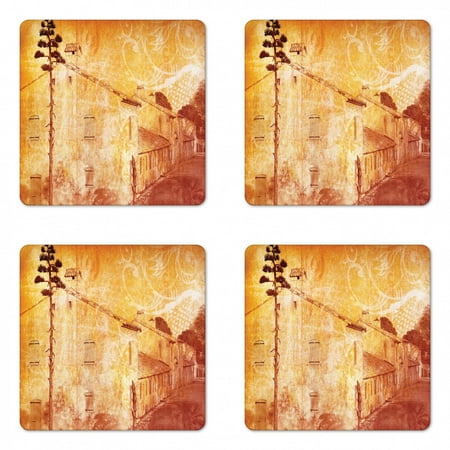Burnt Orange Coaster Set of 4 Retro Illustration of a Street of Old French Houses Mediterranean Environment Print Square Hardboard Gloss Coasters Standard Size Tan by Ambesonne
Burnt Orange Coaster Set of 4 Retro Illustration of a Street of Old French Houses Mediterranean Environment Print Square Hardboard Gloss Coasters Standard Size Tan by Ambesonne