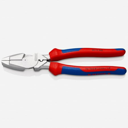 Knipex 09-15-240 9.4 Lineman s Pliers w/ Fish Tape Puller Chrome - MultiGrip