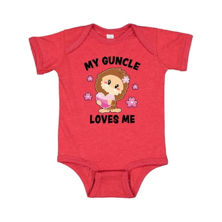 Inktastic My Guncle Loves Me with Bigfoot Gift Baby Girl Bodysuit
