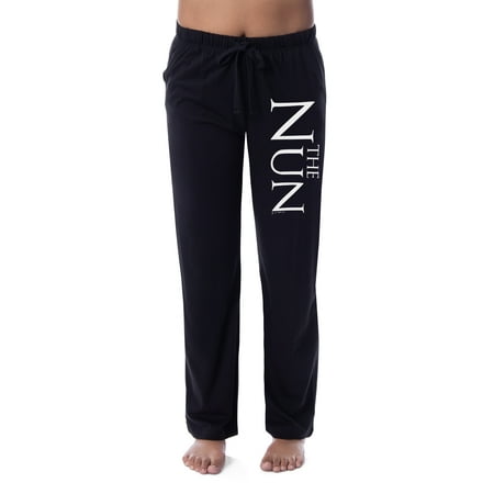 The Nun Movie Women s The Conjuring Film Title Logo Sleep Pajama Pants (3XL)