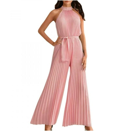 Homadles Jumpsuits for Women Casual- Sleeveless Loose Fit Solid Overalls Fashion Stretchy Rompers for Women Pink M
Homadles Jumpsuits for Women Casual- Sleeveless Loose Fit Solid Overalls Fashion Stretchy Rompers for Women Pink M