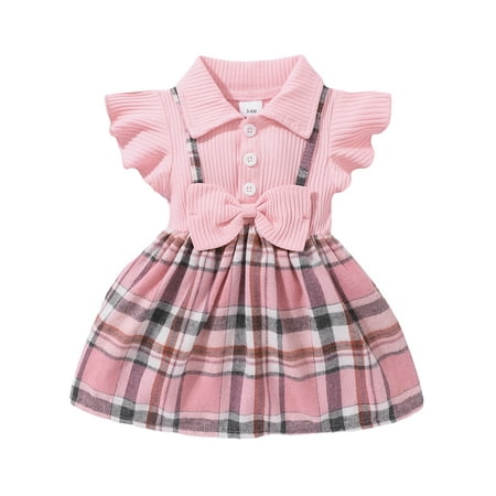 ELF Baby Girls Summer Dress Fly Sleeve Lapel Collar Bow Front Plaid Print Dress Infant Outfit
ELF Baby Girls Summer Dress Fly Sleeve Lapel Collar Bow Front Plaid Print Dress Infant Outfit