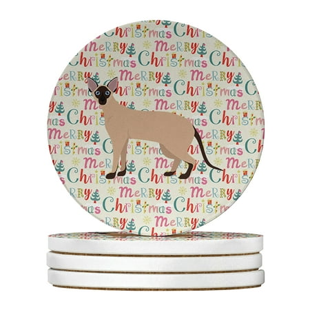 Colorpoint Shorthair #2 Cat Christmas Large Sandstone Coasters Pack of 4 4 in x 4 in
Colorpoint Shorthair #2 Cat Christmas Large Sandstone Coasters Pack of 4 4 in x 4 in