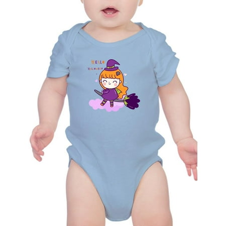 Cute Halloween Witch Girl Bodysuit Infant -Image by Shutterstock 6 Months
