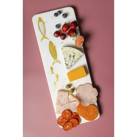 GAURI KOHLI Goldfin Marble Cheese Board - Large