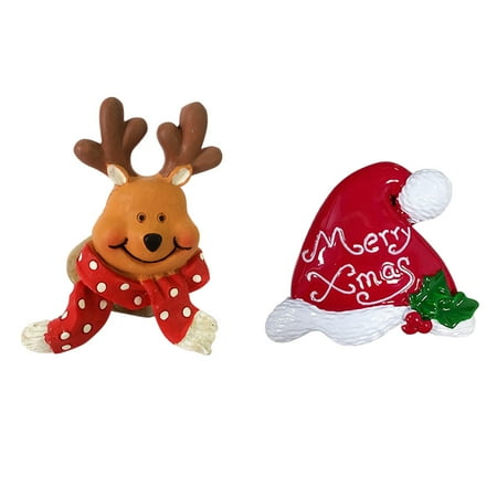 NUOLUX 2pcs Christmas Creative Resin Magnetic Fridge Magnet Sticker Message Sticker (Christmas Elk Christmas Hat)
NUOLUX 2pcs Christmas Creative Resin Magnetic Fridge Magnet Sticker Message Sticker (Christmas Elk Christmas Hat)