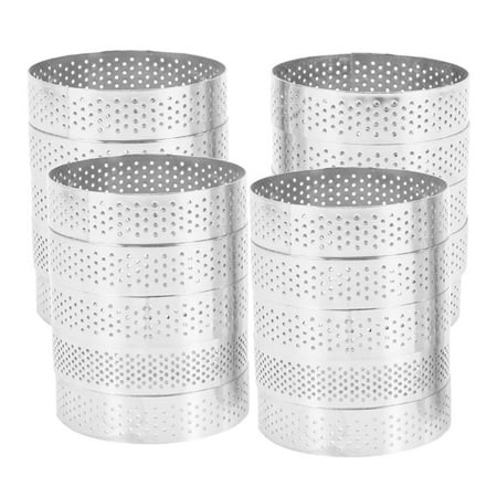 20Pcs Circular Tart Rings with Holes Fruit Pie Quiches Cake Mousse Kitchen Baking Mould Perforated Cake Mousse Ring 8cm
20Pcs Circular Tart Rings with Holes Fruit Pie Quiches Cake Mousse Kitchen Baking Mould Perforated Cake Mousse Ring 8cm