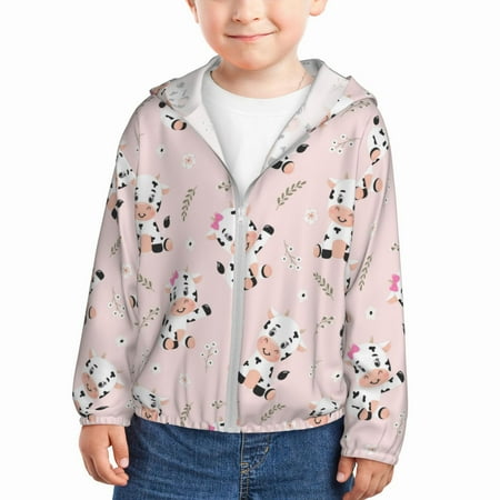 Sun Hoodie for Kids Casual Cute Cow Flower Leaves Long Sleeve Swim Fishing Shirts Sun Protection Zip Up Jacket Clothing Athletic Hoodie
Sun Hoodie for Kids Casual Cute Cow Flower Leaves Long Sleeve Swim Fishing Shirts Sun Protection Zip Up Jacket Clothing Athletic Hoodie