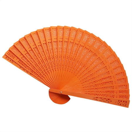 Outfmvch room decor home decor Sandalwood Fan Openwork Carved Wooden Fan Wedding Fan 20cm