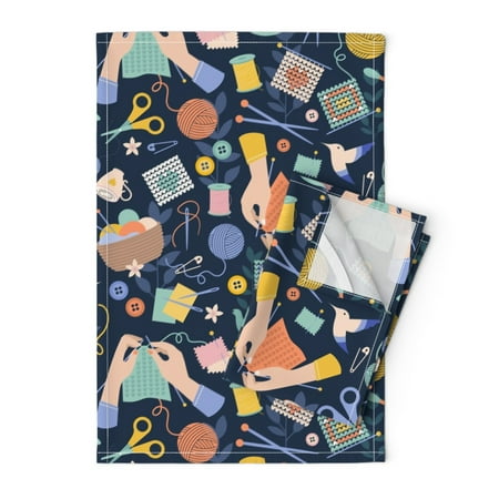 Printed Tea Towel Linen Cotton Canvas - Knitting Sewing Notions Teapot Crafting Creative Print Decorative Kitchen Towel by Spoonflower
Printed Tea Towel Linen Cotton Canvas - Knitting Sewing Notions Teapot Crafting Creative Print Decorative Kitchen Towel by Spoonflower