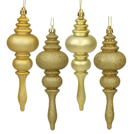 7" Gold Finial 4 Finish Asst 8/Bx