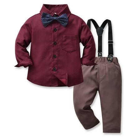 THE WILD Casual Pretty Toddler Baby Boys Gentleman Bow Tie Solid T-Shirt Tops+Suspender Pants Outfits
THE WILD Casual Pretty Toddler Baby Boys Gentleman Bow Tie Solid T-Shirt Tops+Suspender Pants Outfits
