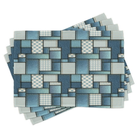 Fabric Placemats Set of 4 Denim Motif Background with Several Sewing Figure Simplistic Abstract Design Washable Fabric Place Mats for Dining Room Kitchen Table Decor Blue and Baby Blue by Ambesonne
Fabric Placemats Set of 4 Denim Motif Background with Several Sewing Figure Simplistic Abstract Design Washable Fabric Place Mats for Dining Room Kitchen Table Decor Blue and Baby Blue by Ambesonne