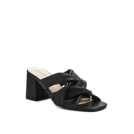 Knope Interwoven Straps Mid Heeled Sandals