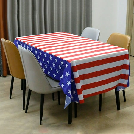 American Flag Table Cover | Splashproof Tablecloth with PEVA Thick Fabric | One-off Table Cover for Buffet Dinners Dining Table Tea Table Party Birthday Cafes Banquet Picnic
American Flag Table Cover | Splashproof Tablecloth with PEVA Thick Fabric | One-off Table Cover for Buffet Dinners Dining Table Tea Table Party Birthday Cafes Banquet Picnic