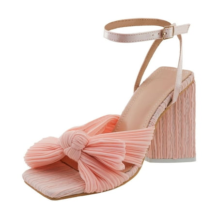 CLZOUD Sandals Women Dressy Summer Pink New Women s High Heel Thick Heel Bowknot Silk Retro Fairy Sandals 38
CLZOUD Sandals Women Dressy Summer Pink New Women s High Heel Thick Heel Bowknot Silk Retro Fairy Sandals 38