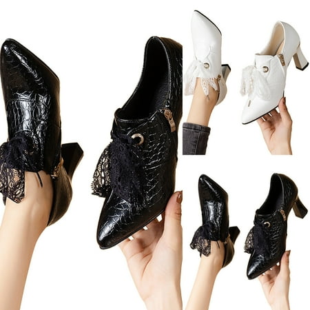 Cathalem Womens Snow Boots Wide Women Ankle Boots Fashion Pointed Thin Heel Solid Simple Leather Shoes Comfortable Bow Tie Lace Shoes White 7.5
Cathalem Womens Snow Boots Wide Women Ankle Boots Fashion Pointed Thin Heel Solid Simple Leather Shoes Comfortable Bow Tie Lace Shoes White 7.5
