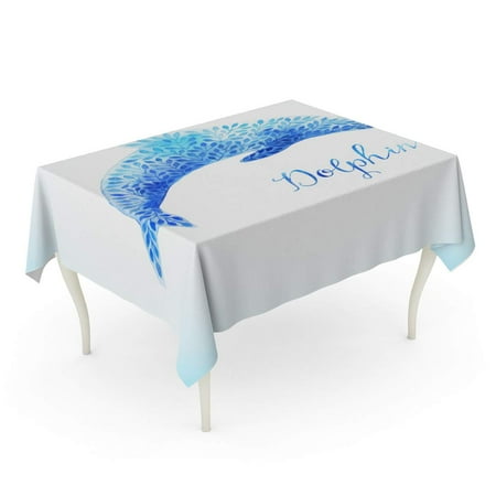 KDAGR Blue Watercolor Dolphin Colorful Watercolour Abstract Aquatic Blot Brush Tablecloth Table Desk Cover Home Party Decor 60x84 inch
KDAGR Blue Watercolor Dolphin Colorful Watercolour Abstract Aquatic Blot Brush Tablecloth Table Desk Cover Home Party Decor 60x84 inch