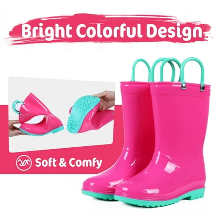 Toddler Kids Rain Boots With Handles Cute Dinosaur Unicorn Unisex Rain Shoes For Girls And Boys Waterproof Non-slip Boot
Toddler Kids Rain Boots With Handles Cute Dinosaur Unicorn Unisex Rain Shoes For Girls And Boys Waterproof Non-slip Boot