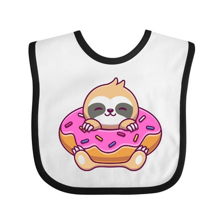 Inktastic Sloth Doughnut Gift Baby Boy or Baby Girl Bib