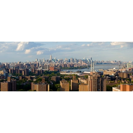 Manhattan skyline New York City New York State USA Canvas Art - Panoramic Images (36 x 12)