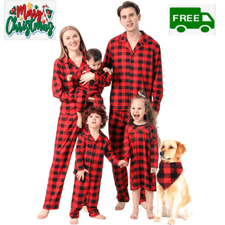 Matching Family Christmas Pajamas Set Long Sleeve Festival Party Pj Sets Holiday Warm Sleepwear Button-Down Loungewear
Matching Family Christmas Pajamas Set Long Sleeve Festival Party Pj Sets Holiday Warm Sleepwear Button-Down Loungewear