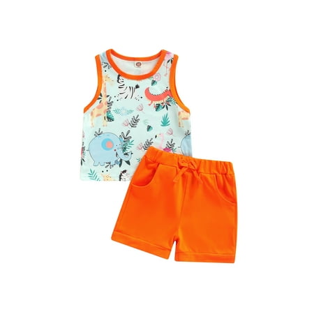 JINSIJU Toddler Baby 2Pcs Summer Outfits Sleeveless Animal Print Tank Tops + Short Pants Set
JINSIJU Toddler Baby 2Pcs Summer Outfits Sleeveless Animal Print Tank Tops + Short Pants Set