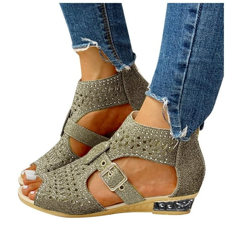 Womens Sandals Women S Ladies Fashion Vintage Crystal Outdoor Hollow Out Zip Up Sandals Shoes Women S Sandals Pu Gold 41
Womens Sandals Women S Ladies Fashion Vintage Crystal Outdoor Hollow Out Zip Up Sandals Shoes Women S Sandals Pu Gold 41