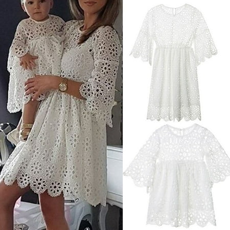 Bowanadacles Family Matching Outfits Flower 3/4 Sleeve Lace Floral Mini Dress Tutu Sundress
Bowanadacles Family Matching Outfits Flower 3/4 Sleeve Lace Floral Mini Dress Tutu Sundress