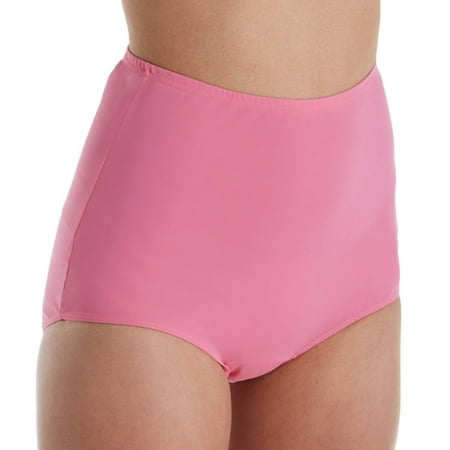 Women s Shadowline 17052 Comfort Band Brief Panty (Rosy Pink 10)