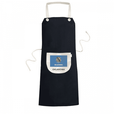 

State Flag Contour Oklahoma Apron Bib Sarong Cooking Baking Kitchen Pocket Pinafore