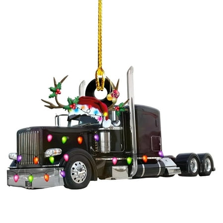 Christmas Acrylic Ornaments Modern Vehicle Shape Tree Pendant