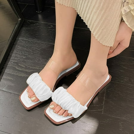 Slippers Fashion Summer Women Slippers Silk Open Toe Flat Slip On Solid Color Casual
Slippers Fashion Summer Women Slippers Silk Open Toe Flat Slip On Solid Color Casual
