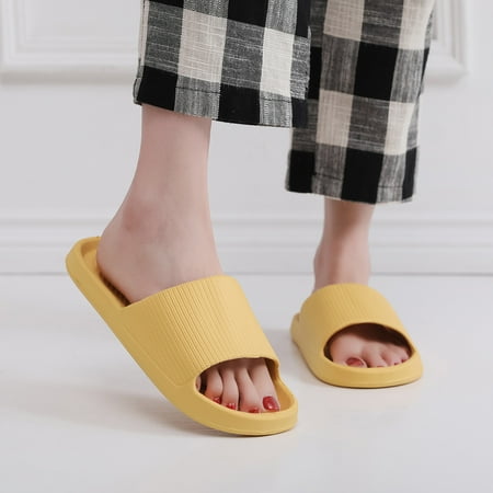 Cathalem Fashion Couples Women Shower Room Home Non Slip Breathable Soft Sole Shoes Leather Slippers for Women Memory Foam Yellow 9
Cathalem Fashion Couples Women Shower Room Home Non Slip Breathable Soft Sole Shoes Leather Slippers for Women Memory Foam Yellow 9
