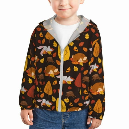 Goofa Autumn Forest Small Animals Lazy Printed Kids Zip-Up Hoodie Girls Boys UPF50+ Sun Protection Jacket Hooded Cooling Shirt-2 Years
Goofa Autumn Forest Small Animals Lazy Printed Kids Zip-Up Hoodie Girls Boys UPF50+ Sun Protection Jacket Hooded Cooling Shirt-2 Years